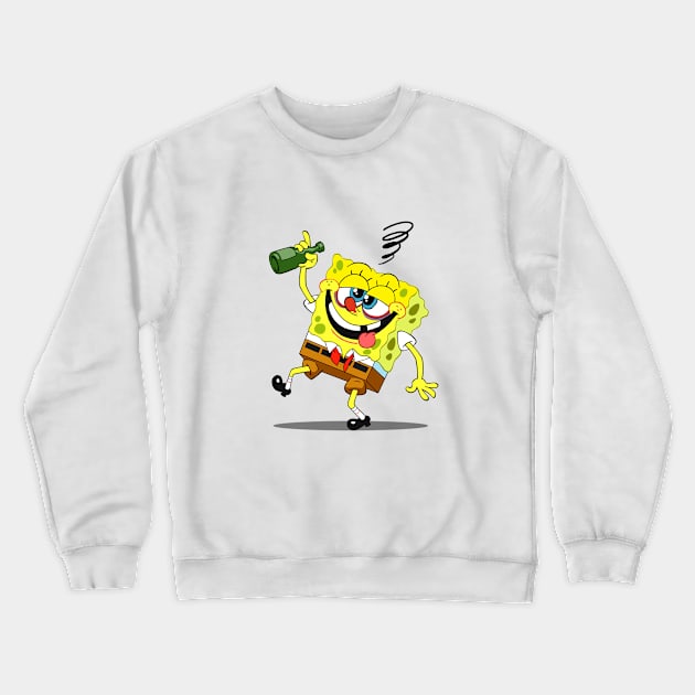 spongebob drunkpants Crewneck Sweatshirt by nedesem